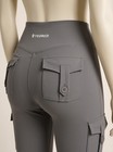 Yeoreo Coreflex Flare Leggings Dark Gray L High Waist Cargo Yoga Gym New