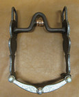 E Garcia Concho Heart   Card Suits High Port Silver Bit Brown Finish