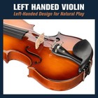Violin 4 4 Full Size Left Handed Solid Spruce Maple Cecilio Body Hard