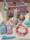 Vintage 35 Pc Baby Doll Lot Playpens  Duck Toy  Bottles  2 Babies free Shipping 