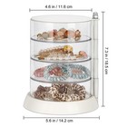 Jesslab Clear 4-layer Acrylic Hair Accessories Organizer For Bracelets Rings