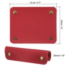 Luggage Handle Wrap  2 Pack Pu Handbag Grip Identifier With Clasp  Red