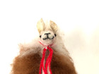 Alpaca Llama Vicuna Toy Collectible Handcrafted Real Wool Wire Frame Small 5 25 