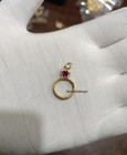 14k Solid Gold Round Heart Ruby Diamond Enhancer Lock handmade Lock Jewelry gift