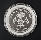 1978 Republic Of Maldive  25 Rufiyaa   5 Rufiyaa Silver Coins  Very Low Mintage