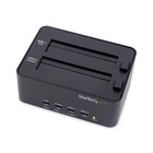 Startech Standalone Hard Drive Duplicator   Eraser 2 5 3 5  Dual Bay Hdd ssd