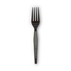 Dixie Fh517 Heavyweight Plastic Cutlery Forks - Black  1000 carton  New