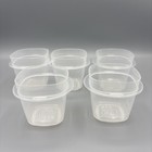 Lot Of 5 Rubbermaid  0 5 Cup   4 Oz Containers With Red Lids