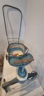 Vintage 1940s Taylor Tot  Metal Wood Baby Stroller Walker Blue White Child Buggy