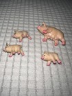 4 Piece Miniature Momma Pig W  3 Babies Set