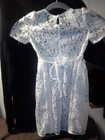 Girls Vtg White Floral Lace Dress  Size 5 Excellent Condition