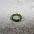 Jade Natural Stone Green Circle Ring Size 6 Fortune Prosperity Protection