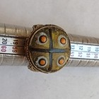 Extremely Rare Ancient Roman Bronze Ring Multicolor Stone Old Antique Artifact