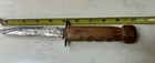 Vintage  Hand Forged  Homemade Bowie Style Hunting Knife 10    Wood Handle