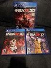 Nba 2k16 2k17 Legend Edition   2k20 Ps4 All Cib W Kobe Poster   Cards 3 Game Lot