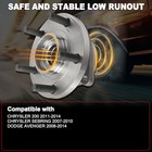 Pair 513287 Front Wheel Bearing Hub Assembly Compatible With Toyota Prius