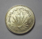 1943 Mexico Vtg Silver 1 Peso  Resplendor Phrygian Cap Beautiful Obsolete Design