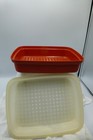 Tupperware Bacon Keeper Vintage 10 Inch X 6 5 Inch Burnt Orange B6