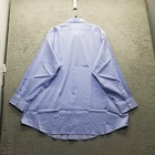 Van Heusen Dress Shirt Men 18 5 Purple Ultra Wrinkle Free Stretch Fabric Big Fit