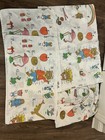 Extremely Rare Vintage Busy Town Richard Scarry Twin Sheets 1970   s Alphabet Wow 