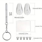 Glasses Repair Kit With Silicone Nose Pads And Screwdrivers 10-piece