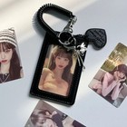 Pu Leather Photo Card Holder Album Keychain Kpop Idol Card Sleeve Protective Cas