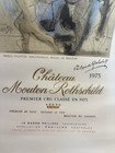 Picasso Framed Ch  teau Mouton Rothschild Original Label 1973 Highly Collectible