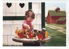 Lovely Children-flowers Of Life Pretty Girl Kittens Kids Art New Modern Postcard