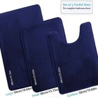 3 Piece Bath Mat Set Non Slip Absorbent Microfiber Bathroom Rug Toilet Contour