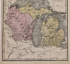 1857 Michigan - Upper Peninsula - Wisconsin Map Original  Lake Superior