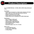 8 In 1 Out Hdmi Kvm Switch     4k 30hz  Usb 2 0  Edid  Hotkey Switching For 8 Pcs