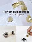 1pc Universal Bathroom Sink Stopper     Gold Pop   up Drain Hair Catcher - New