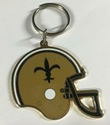 Vtg 80-90s Lot Of 10 New Orleans Saints Nfl Football Helmet Metal Key Chain Ring