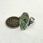 Navajo Sterling Silver Native American Ring Southwest Abalone Handmade Vintage