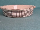 Thyme   Table Stoneware 10  Cream Pie Dish W  Line Design