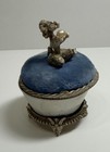 Florenza Poodle Dog Pin Cushion   Trinket Box Vtg Mcm