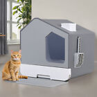 Cat Litter Box With Litter Mat And Scoop Large Anti-splashing Kitty Litter Box