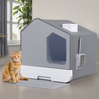 Odorless Enclosed Cat Litter Box W litter Scoop   Mat Anti-splashing Kitty Pan