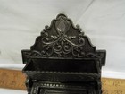 Nice Cast Iron Lidded Double Pocket Wall Match Safe Holder Victorian Fireplace