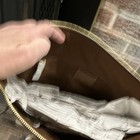 Coach Gallery Tote Signature Khaki saddle Pvc Canvas Zip Top Gold Hardware