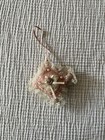 Vintage Shabby Chic Victorian Style Lace Christmas Tree Ornament Pink Pillow
