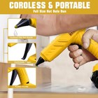 100w Cordless Hot Glue Gun For Dewalt 20v Max Battery high    one Size  Yellow 