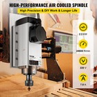 Vevor Square Cnc Spindle Air Cooled Motor 2 2kw 220v Er20 Collet Ceramic Bearing