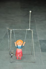 Vintage Fine Wind Up Iron   Celluloid Girl Toy  Japan