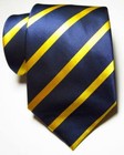 New Classic Striped Dark Blue Gold Yellow Jacquard Woven Silk Men s Tie Necktie