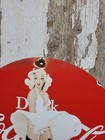 Vintage Coca Cola Porcelain Sign Soda Pop Advertising Coke Marilyn Monroe Woman
