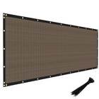 10  Brown Fence Privacy Screen Commercial 95  Blockage Mesh Fabric With Gromment