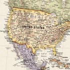 Huge World Map Canvas 60x40  Vintage Antique Style Large Wall Art Poster Office