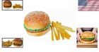 Fake Hamburger   Fries Display - Realistic Faux Food Props For Decoration