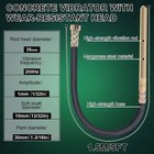 850w Cordless Concrete Vibrator With Battery With 5ft   35mm Shaft Rod 6000 Rpm